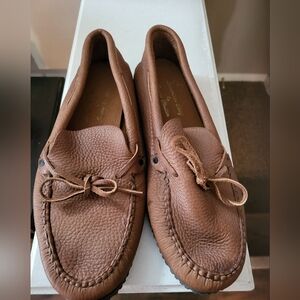 Men's Brown Leather Loafers/Slippers, never worn, size 10, no box